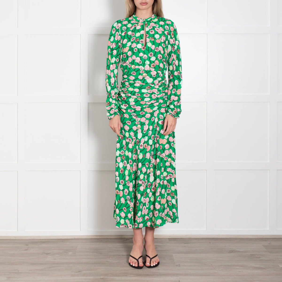 Me + Em Lantana Flower Print Midi Dress