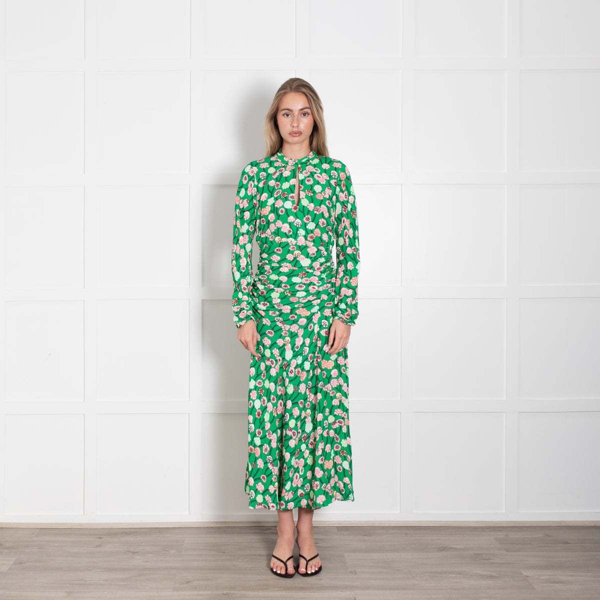 Me + Em Lantana Flower Print Midi Dress