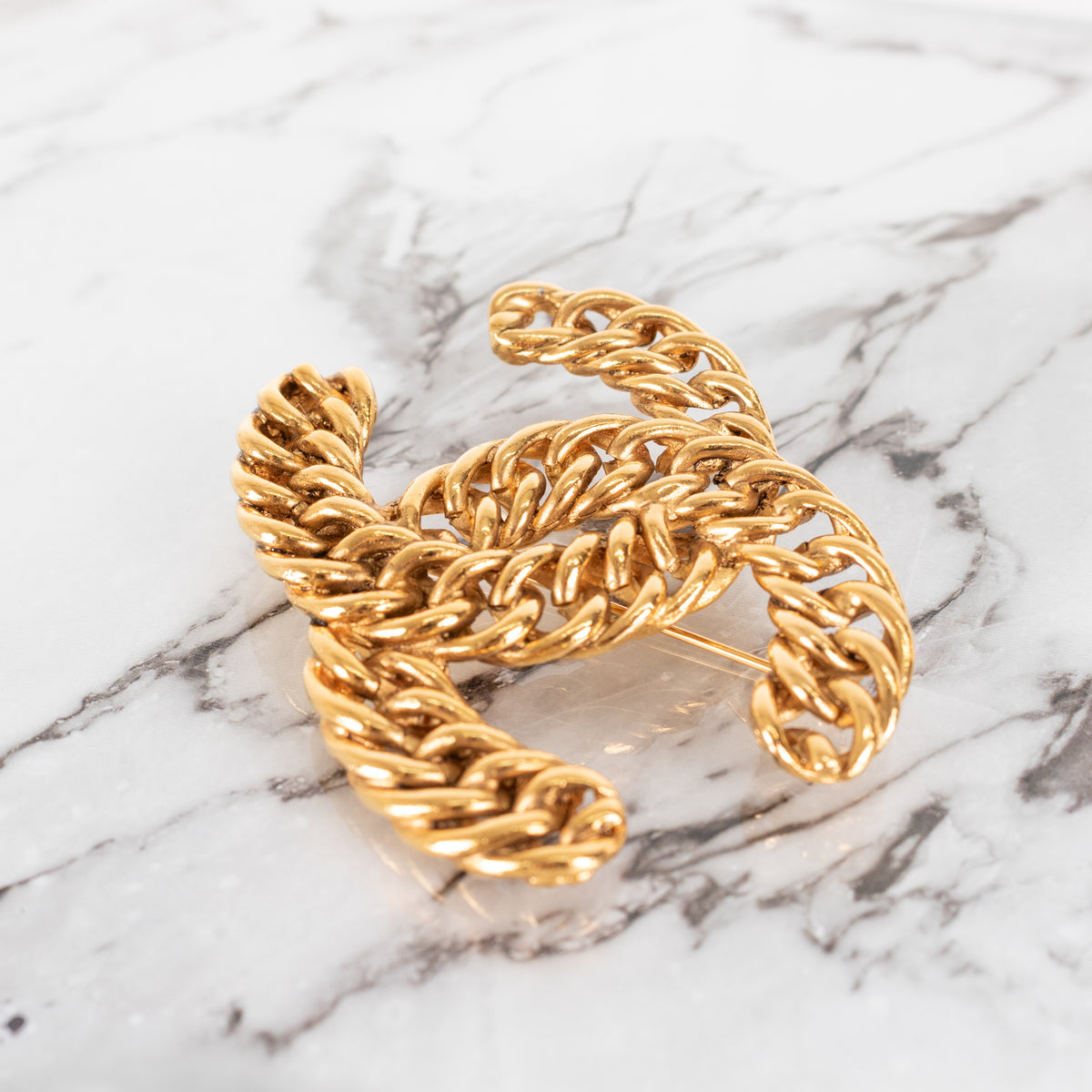 Chanel Braided Chunky CC Brooch 1107 Icon Series