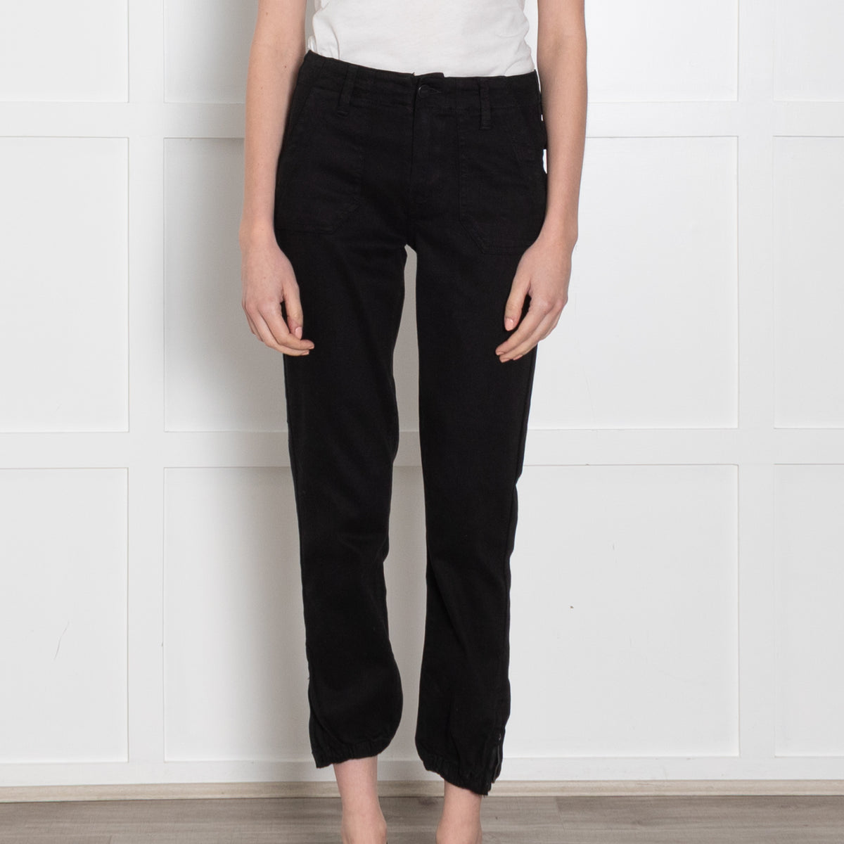 Paige Mayslie Black Joggers With Side Zips