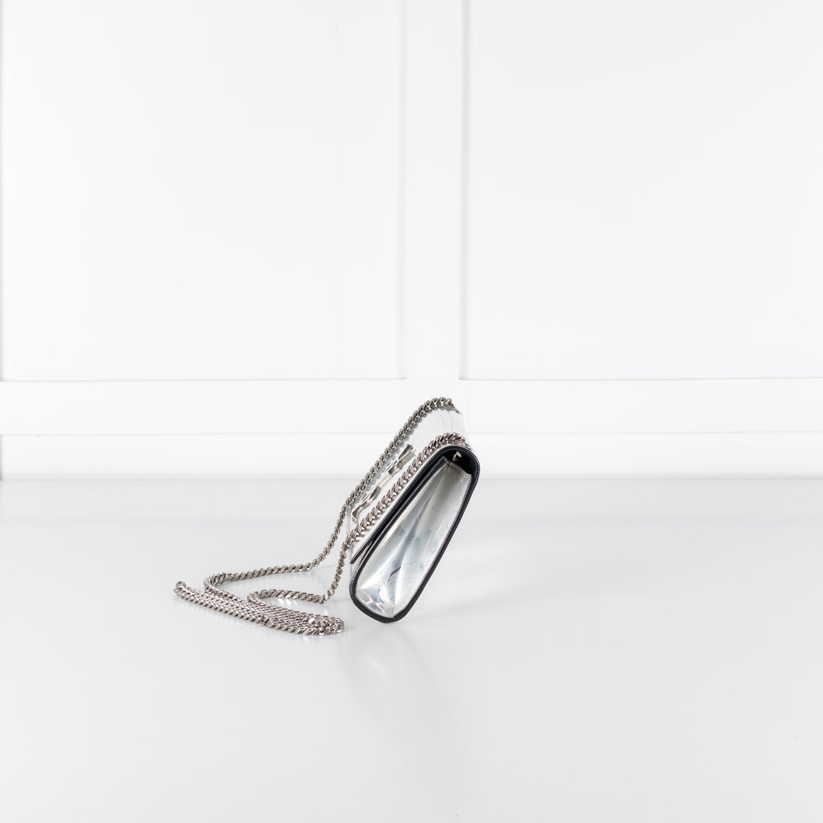 Yves Saint Laurent Silver Mirrored Leather Small Kate Bag