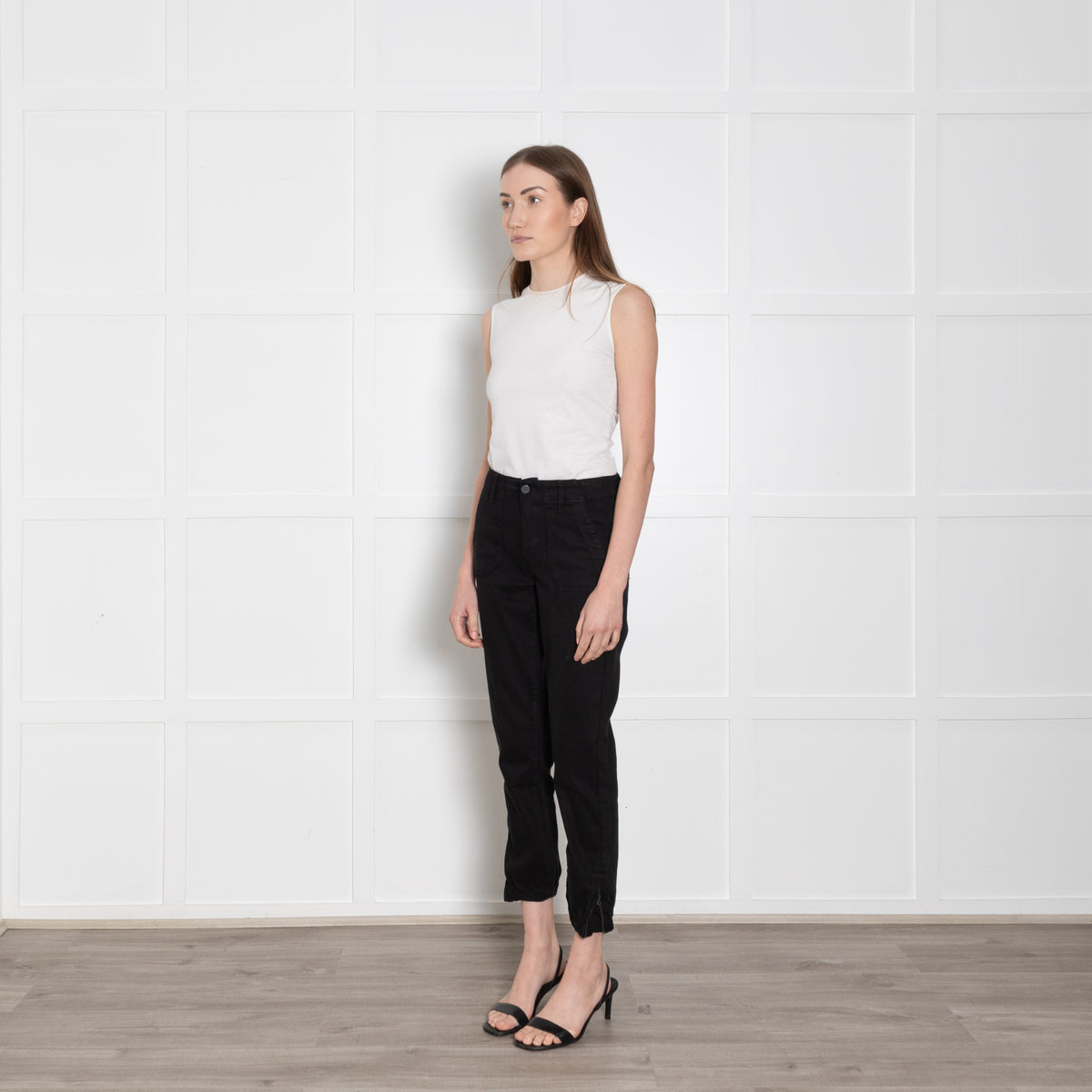 Paige Mayslie Black Joggers With Side Zips