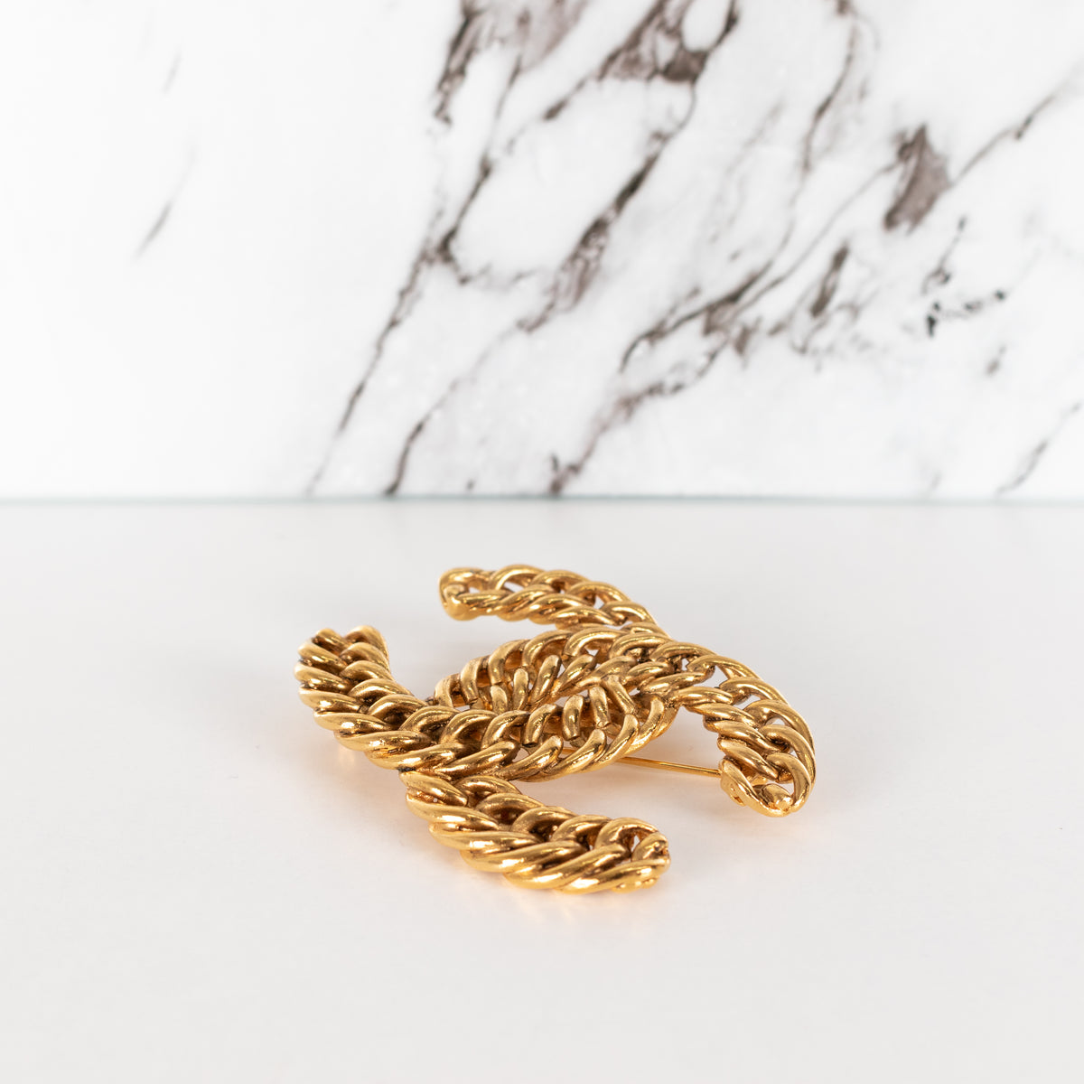 Chanel Braided Chunky CC Brooch 1107 Icon Series