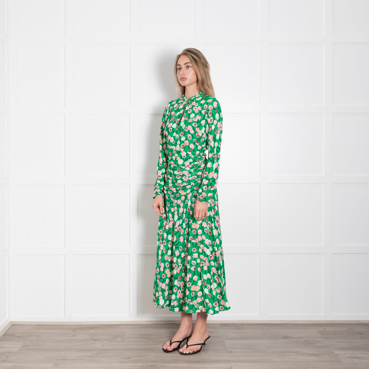 Me + Em Lantana Flower Print Midi Dress