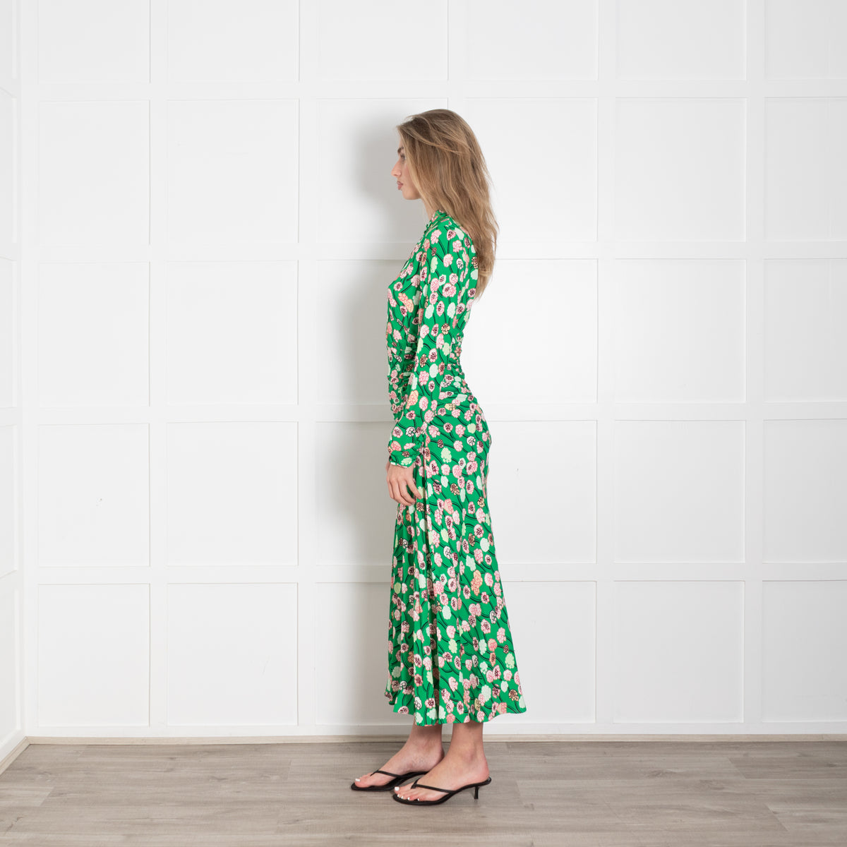Me + Em Lantana Flower Print Midi Dress
