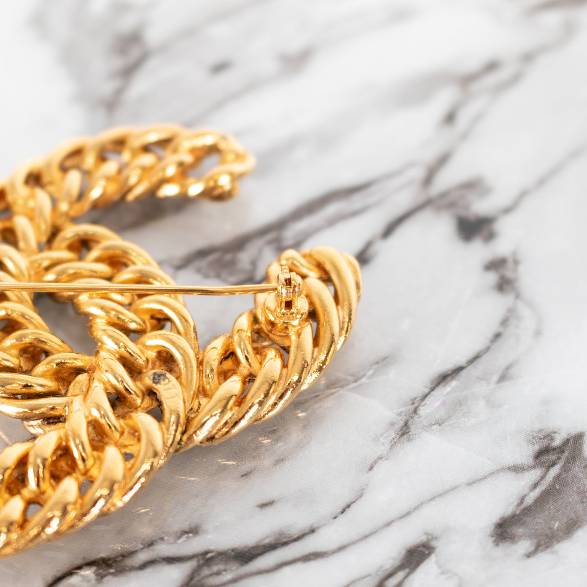 Chanel Braided Chunky CC Brooch 1107 Icon Series