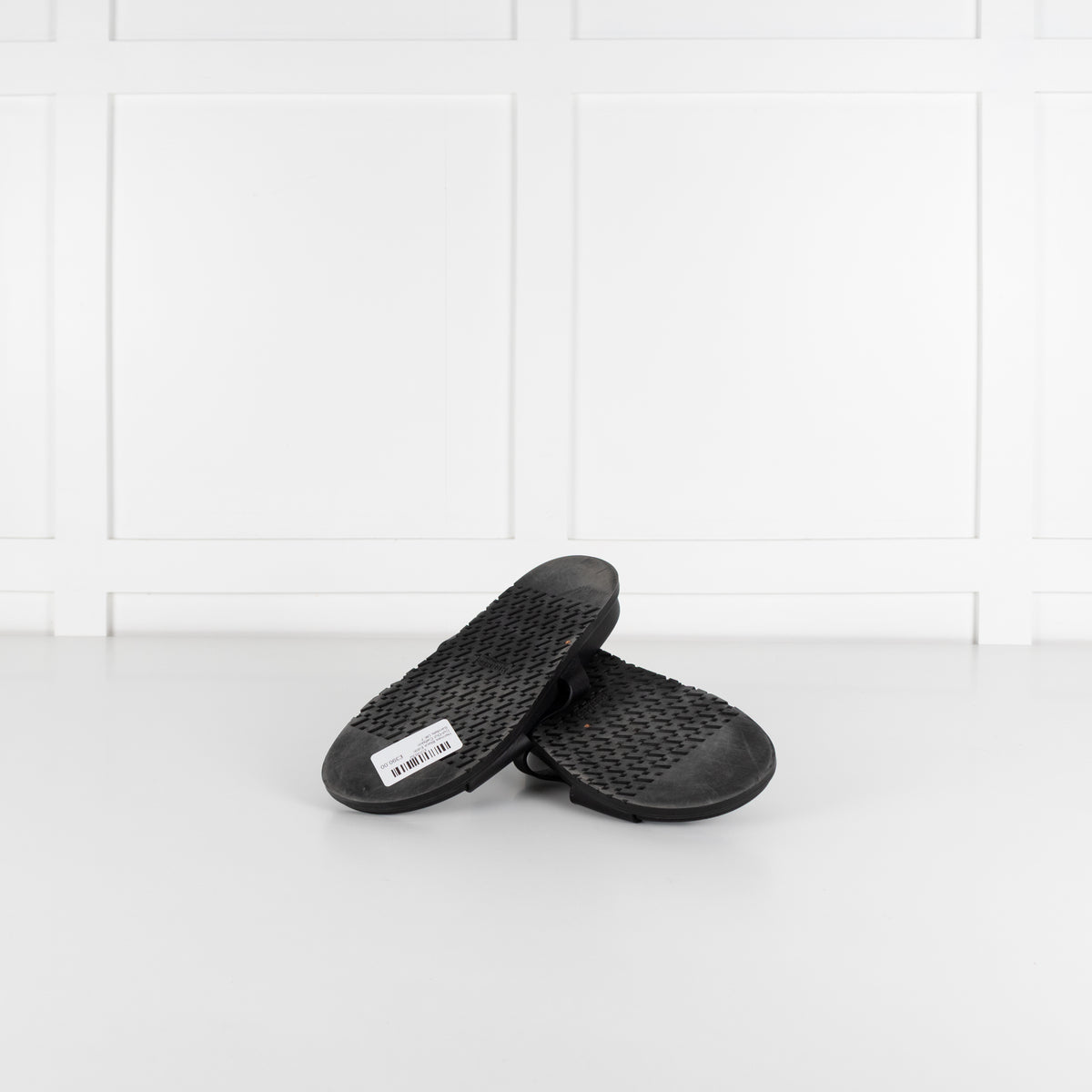 Hermes Black Edith Cut-Out Calfskin Sandals