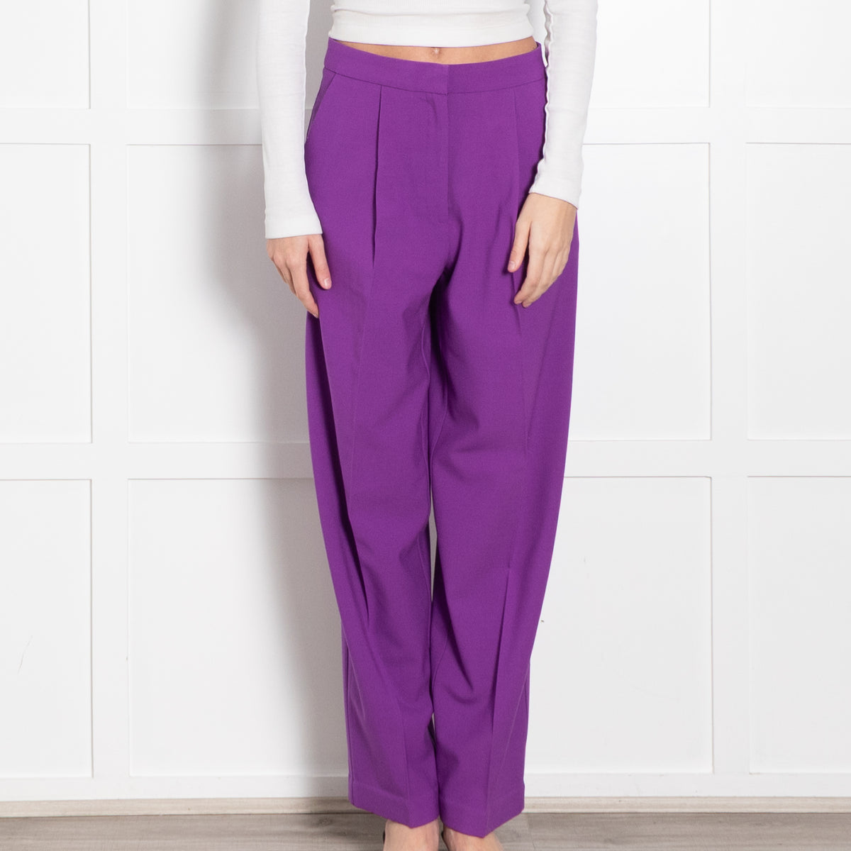 Chinti & Parker Purple Wool Blend Trousers