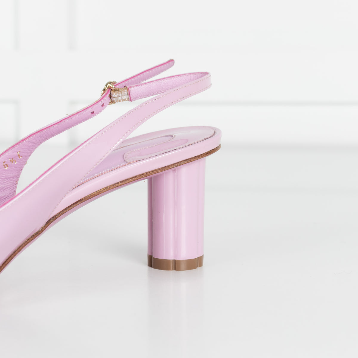 Salvatore Ferragamo Lilac Patent Buti 55 Slingback Pumps