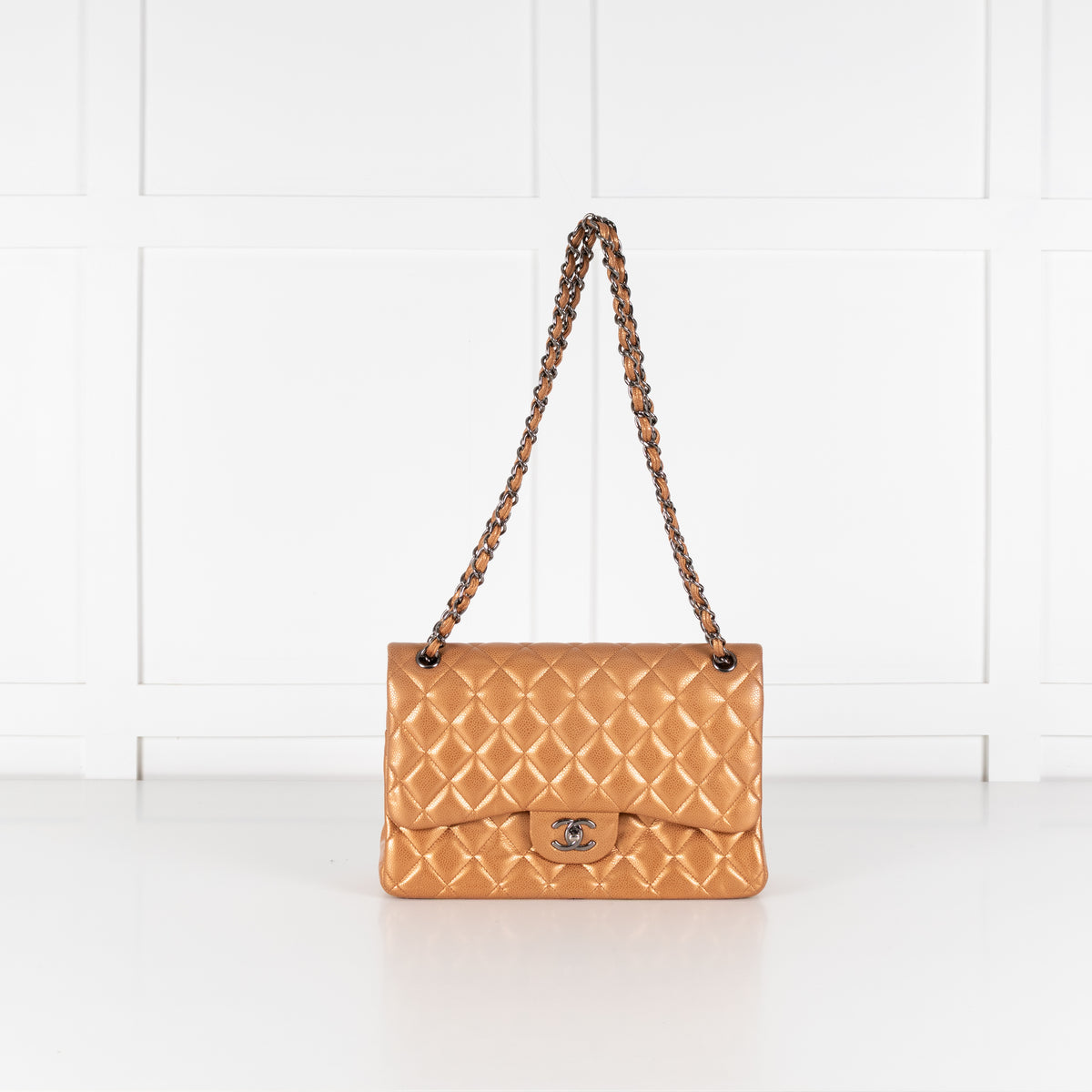 Chanel Bronze Caviar Jumbo Flap Bag