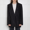 Stella McCartney Boyfriend Black And White Pinstripe Blazer