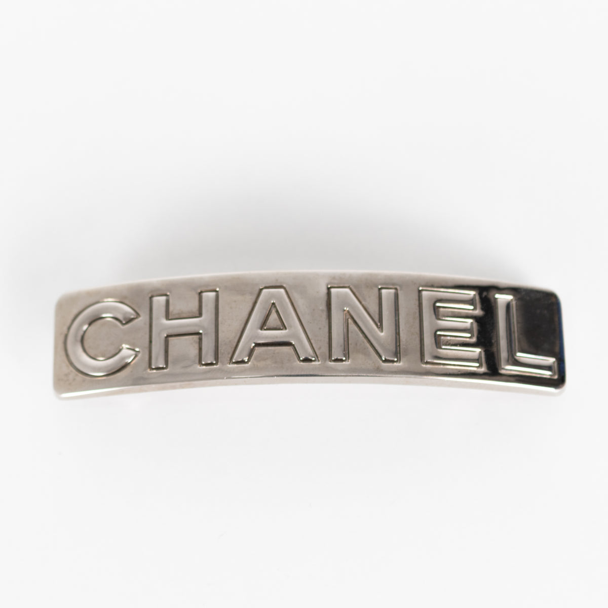 Chanel Silver Tone Barrette Hair Clip
