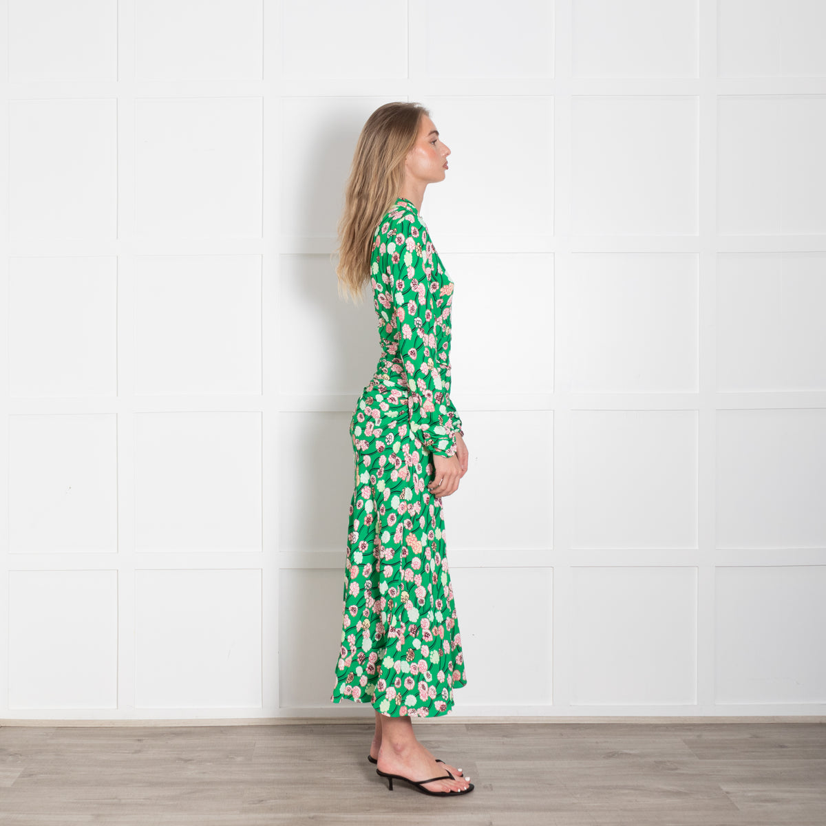 Me + Em Lantana Flower Print Midi Dress