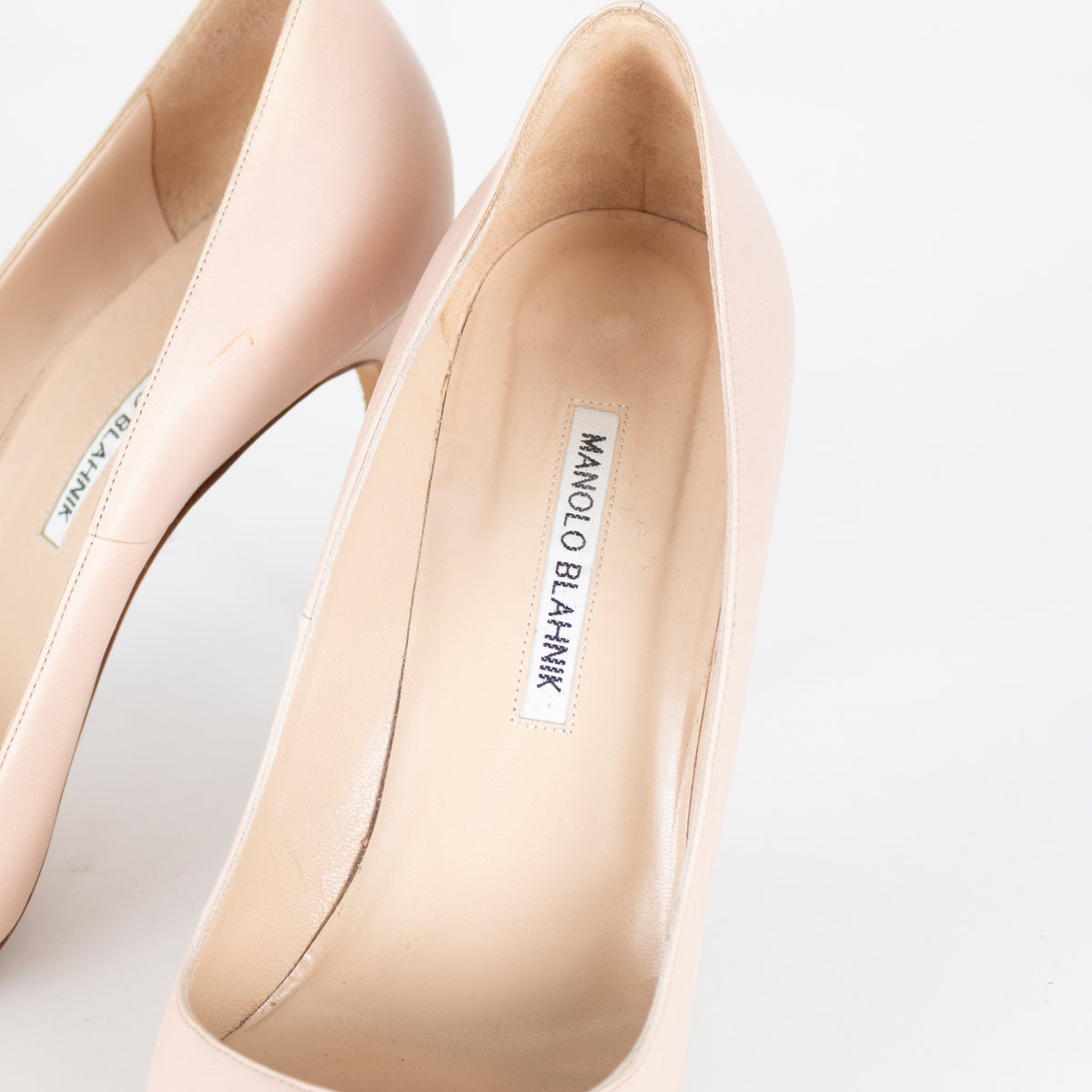 Manolo Blahnik Nude Court Shoes