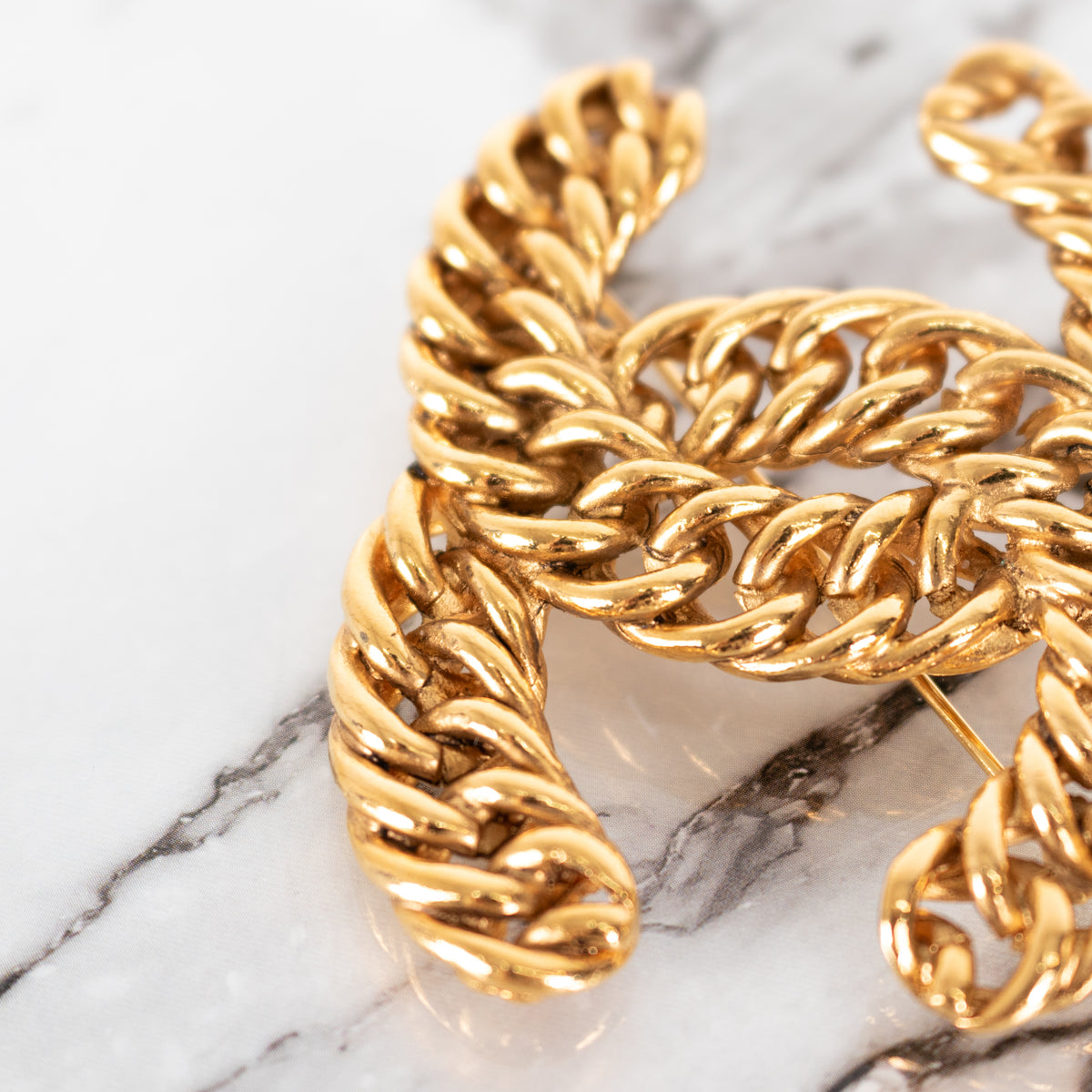 Chanel Braided Chunky CC Brooch 1107 Icon Series