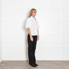 Ganni White Cotton Puff Sleeve Shirt