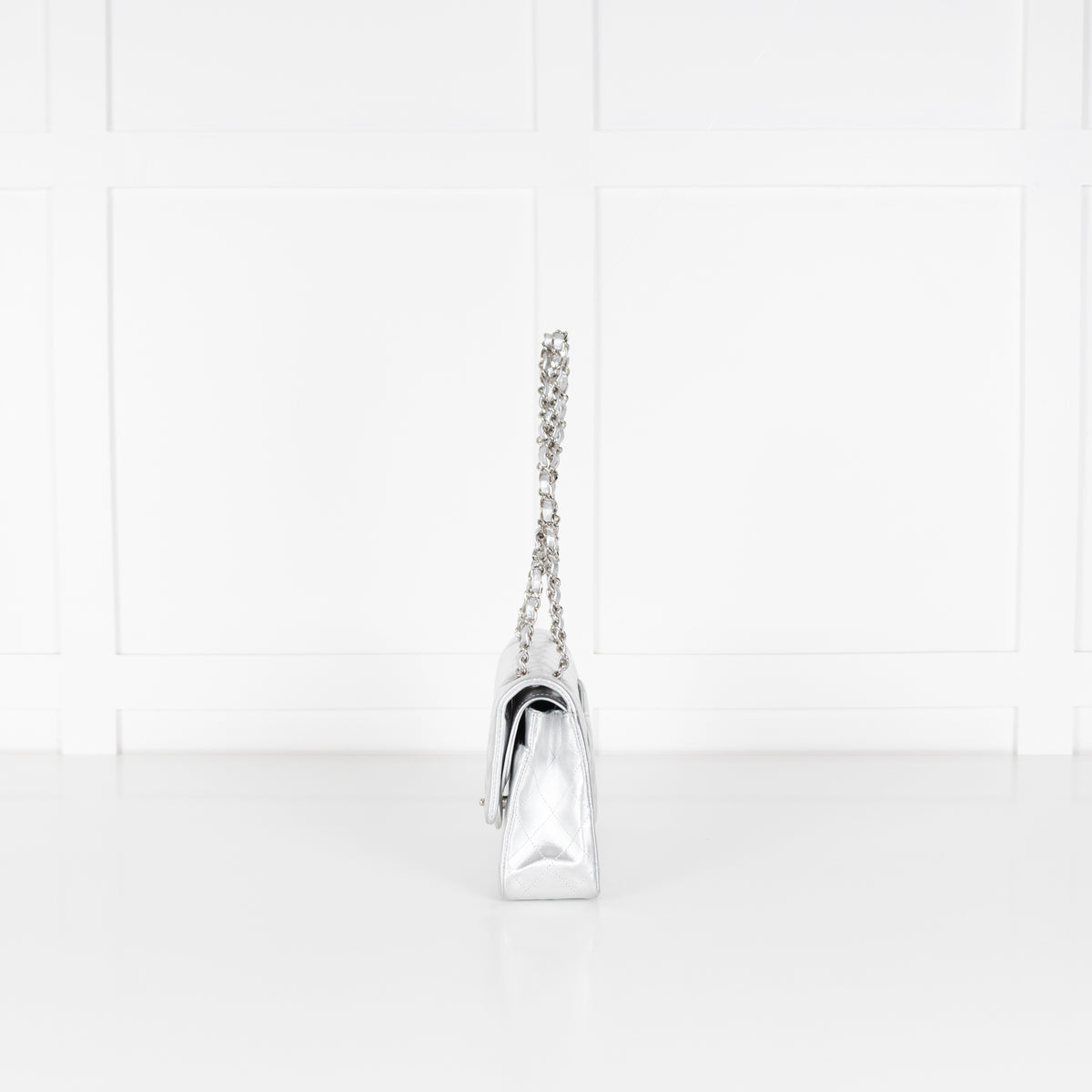 Chanel Full Set Silver Classic Double Flap Bag