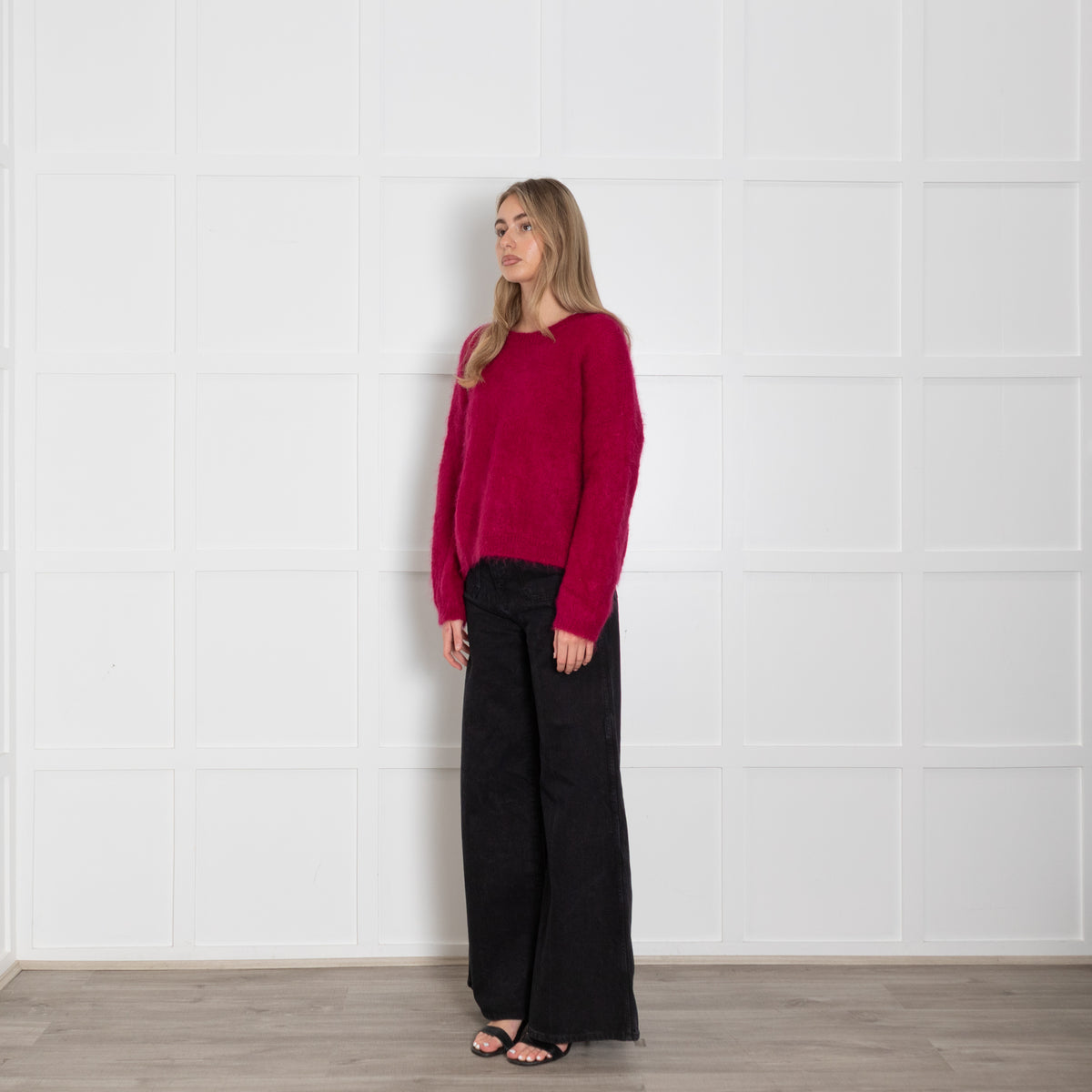 The Petits Hauts Magenta Mohair Sweater