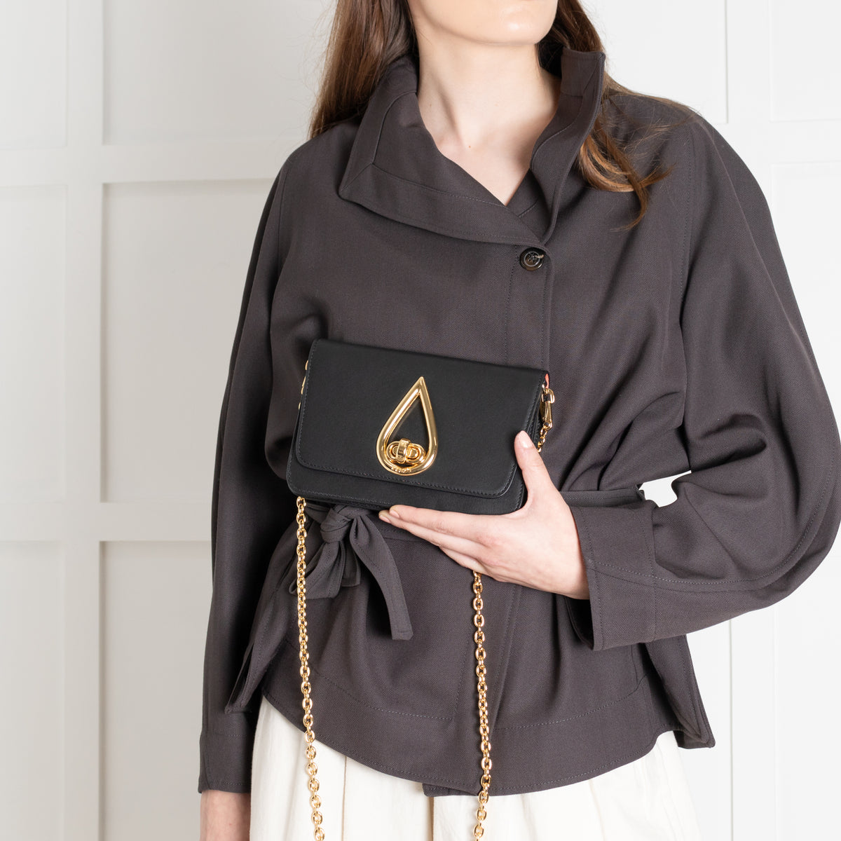 Kenzo Black Calfskin Clutch Bag
