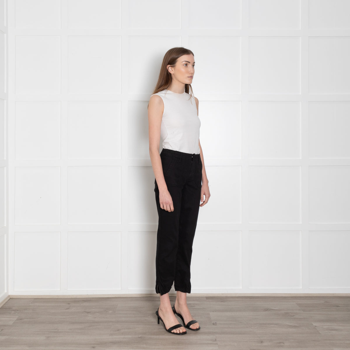 Paige Mayslie Black Joggers With Side Zips