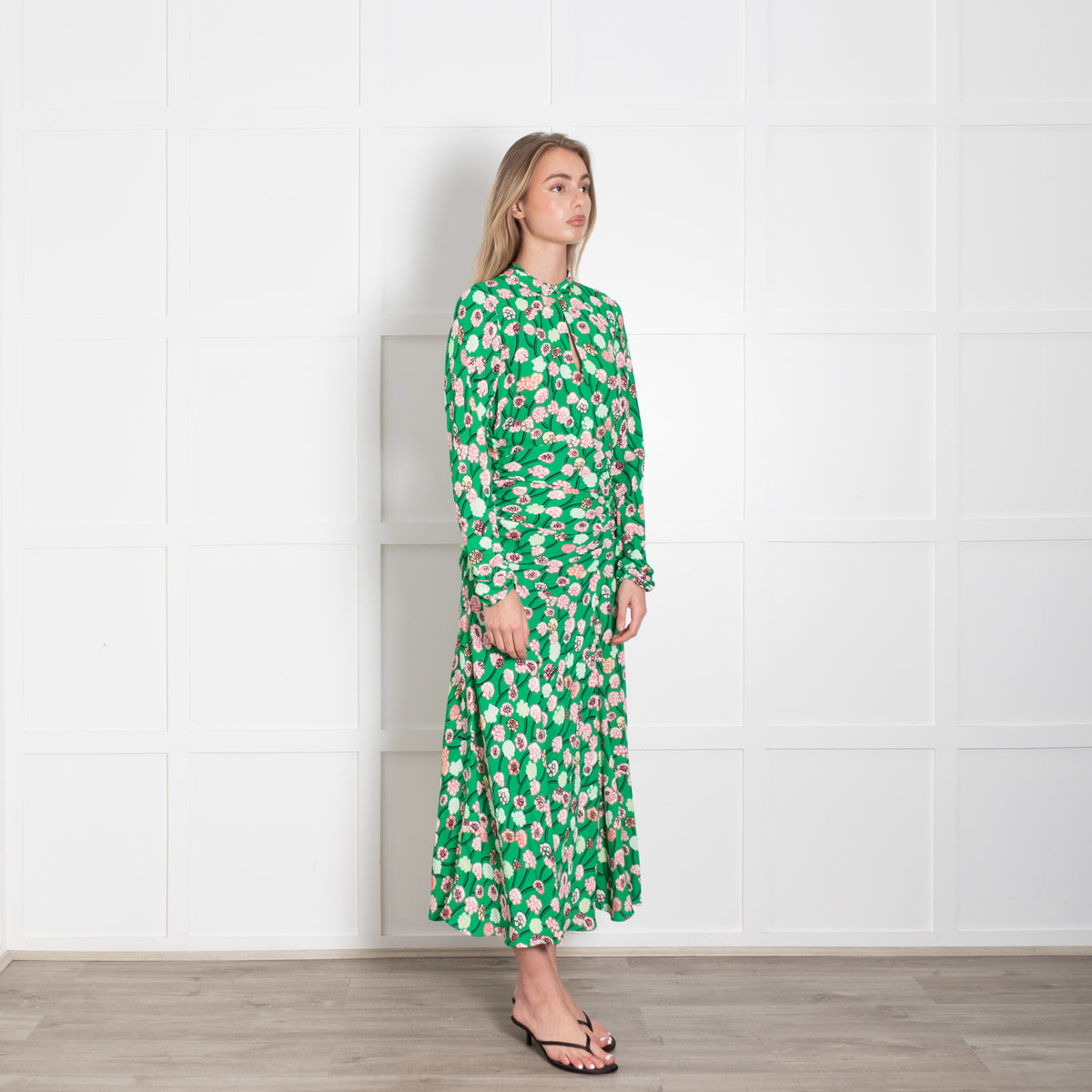 Me + Em Lantana Flower Print Midi Dress