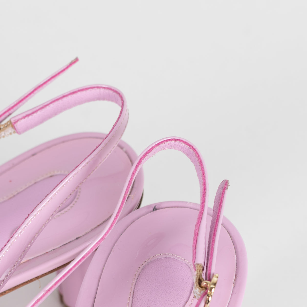 Salvatore Ferragamo Lilac Patent Buti 55 Slingback Pumps
