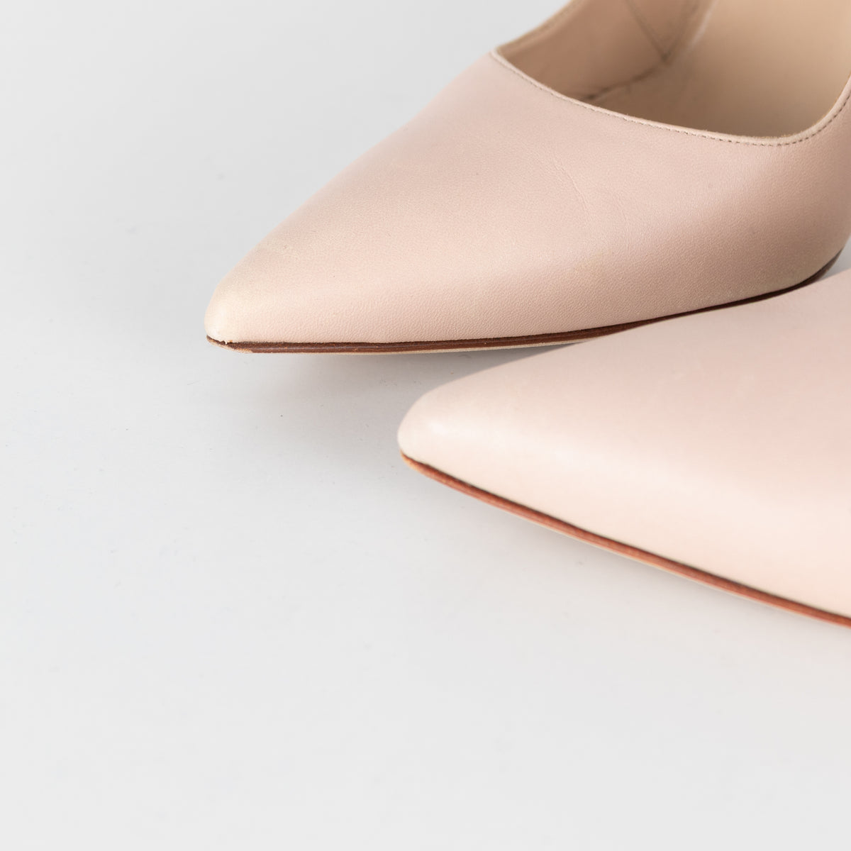 Manolo Blahnik Nude Court Shoes