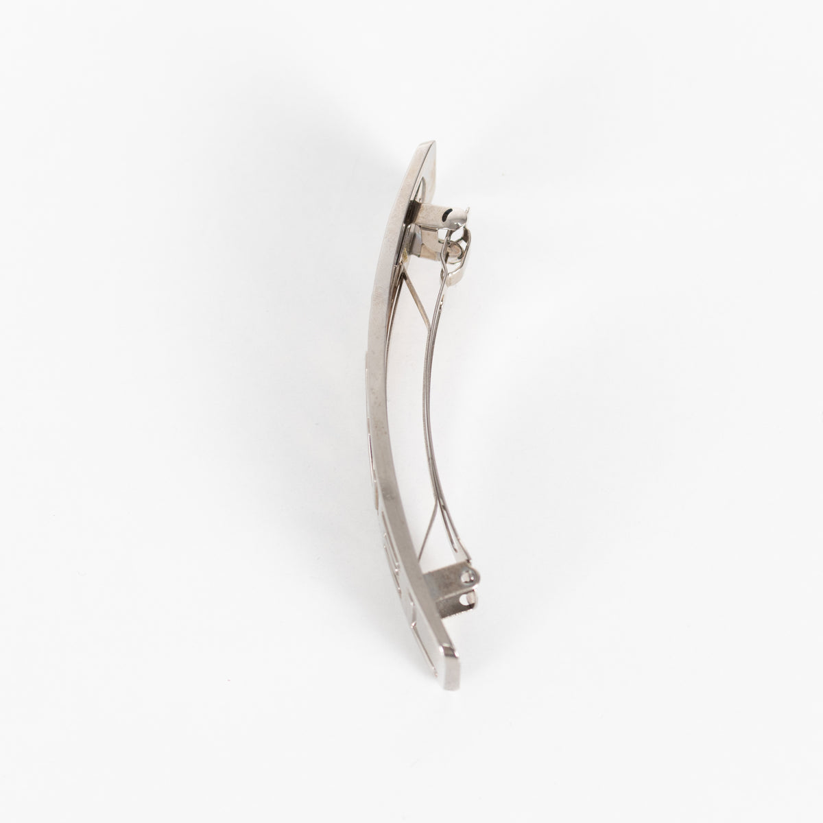 Chanel Silver Tone Barrette Hair Clip