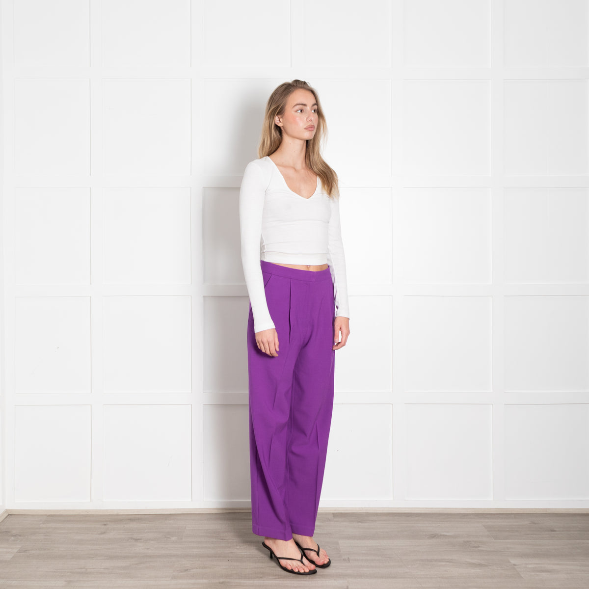 Chinti & Parker Purple Wool Blend Trousers