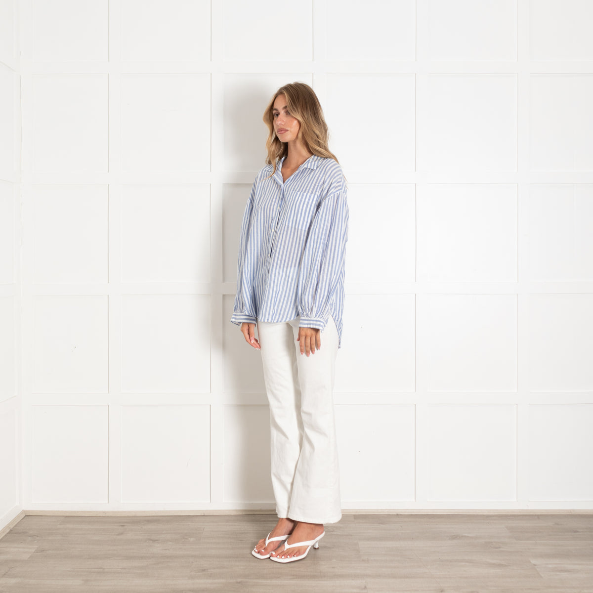Rails Blue And White Stripe Shirt