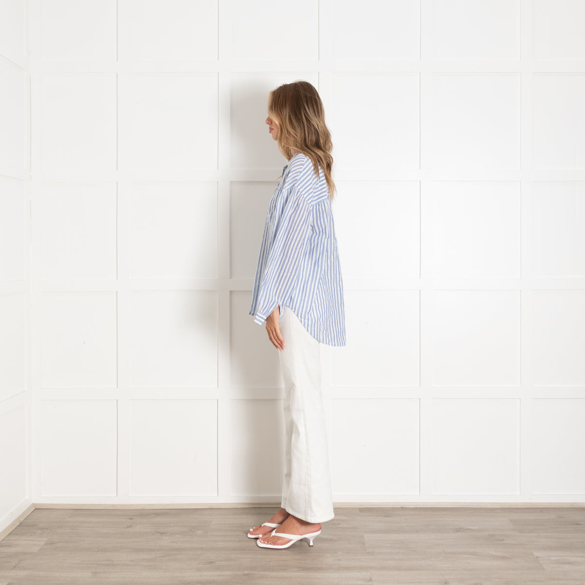 Rails Blue And White Stripe Shirt