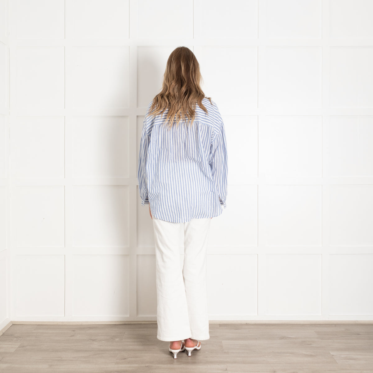 Rails Blue And White Stripe Shirt