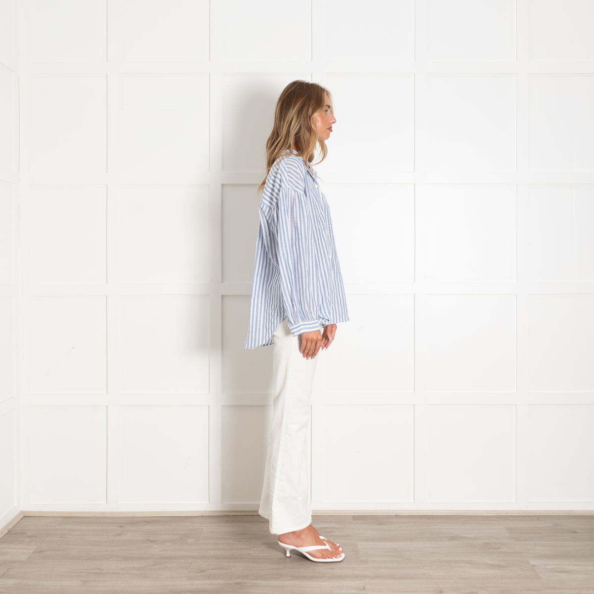Rails Blue And White Stripe Shirt