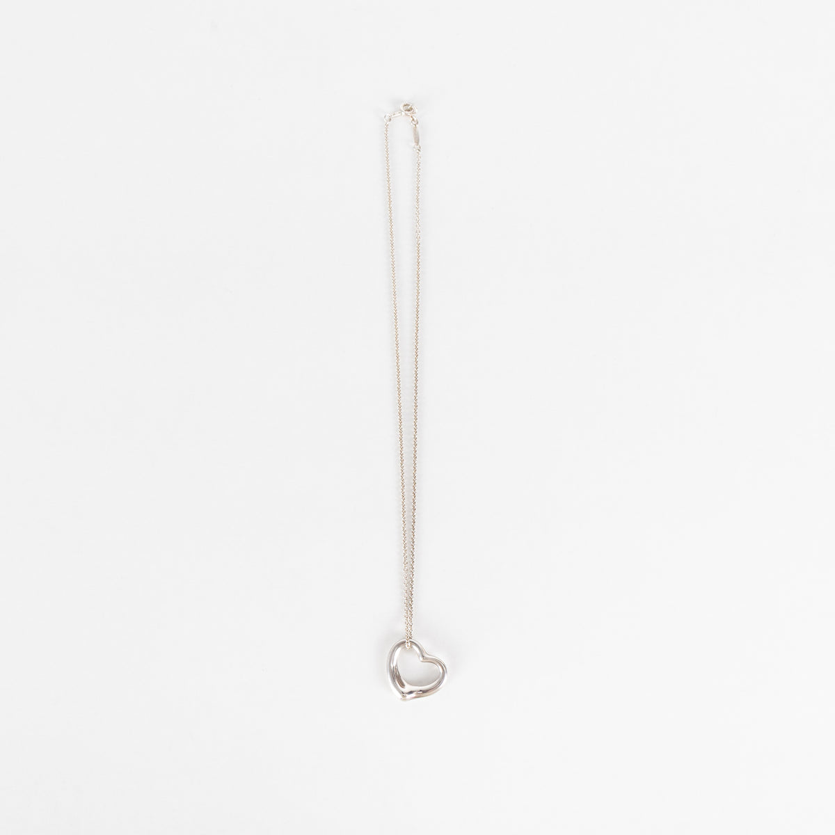 Tiffany & Co Silver Elsa Peretti Open Heart Necklace
