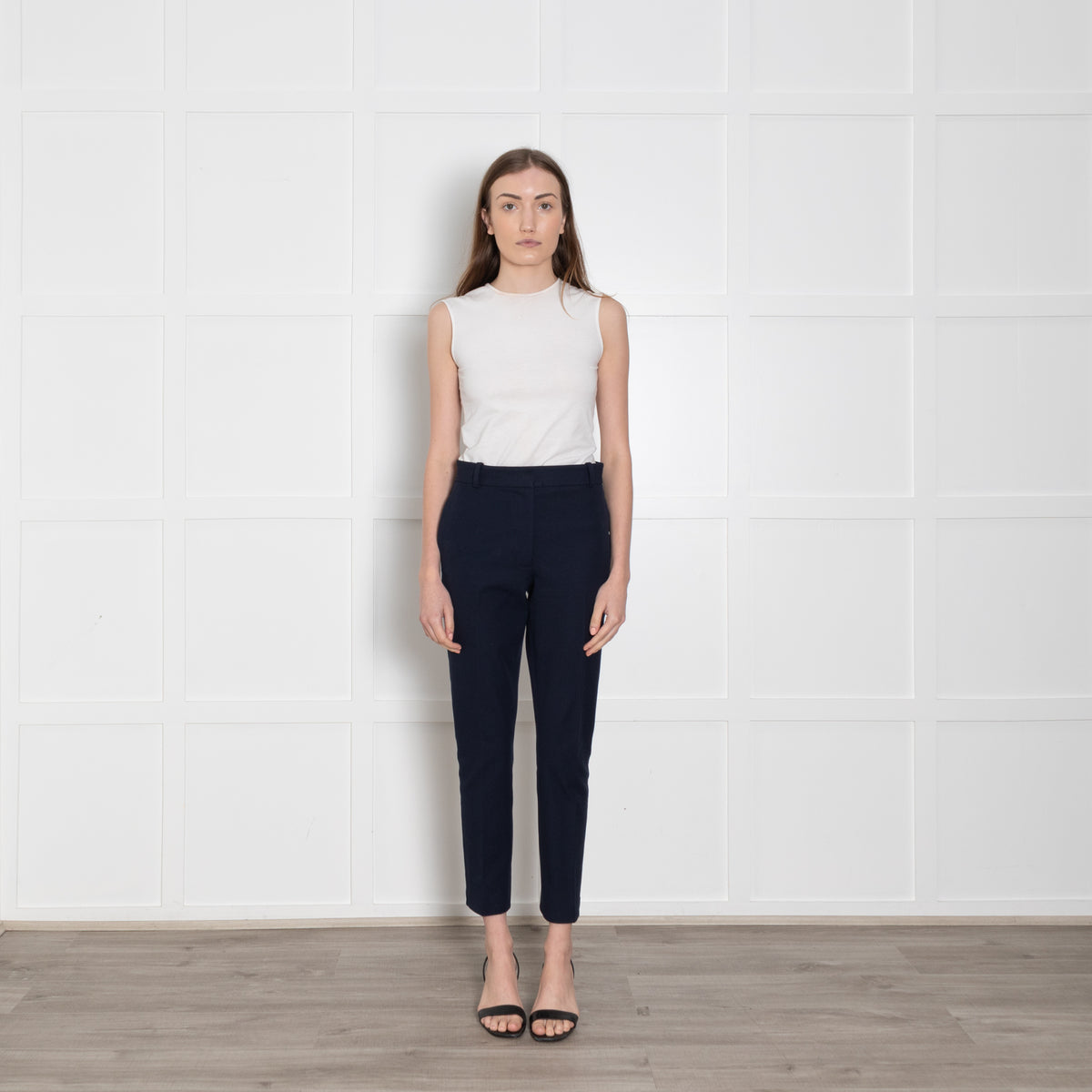 Joseph Navy Gabardine Stretch Slim Trouser