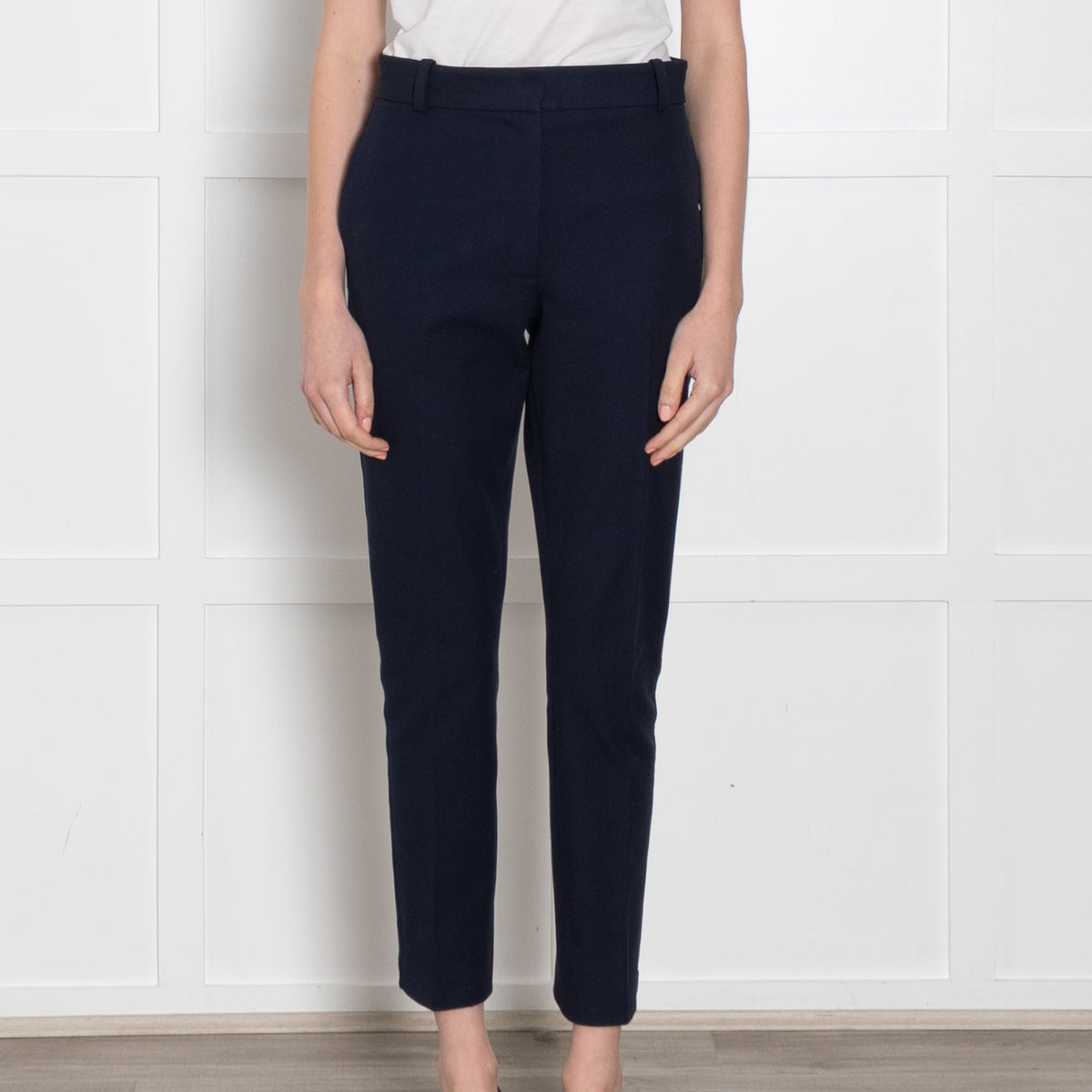 Joseph Navy Gabardine Stretch Slim Trouser