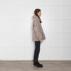 Laurel Pale Grey Shearling Jacket With Zip Front And Pock