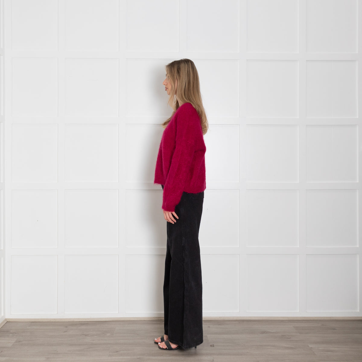 The Petits Hauts Magenta Mohair Sweater
