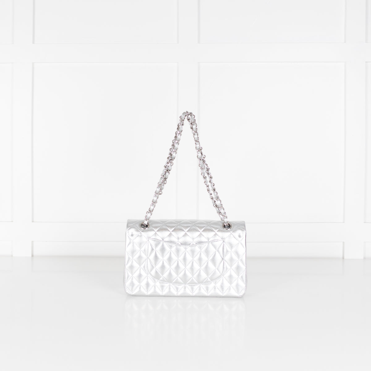 Chanel Full Set Silver Classic Double Flap Bag