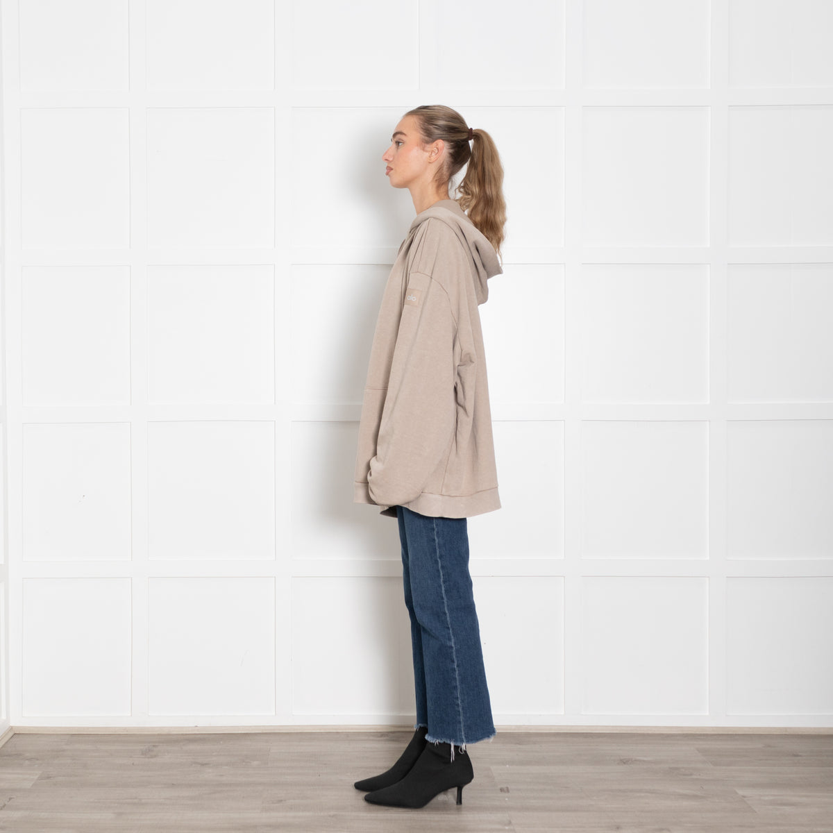 Alo yoga Chill Vintage Wash Taupe Hoodie