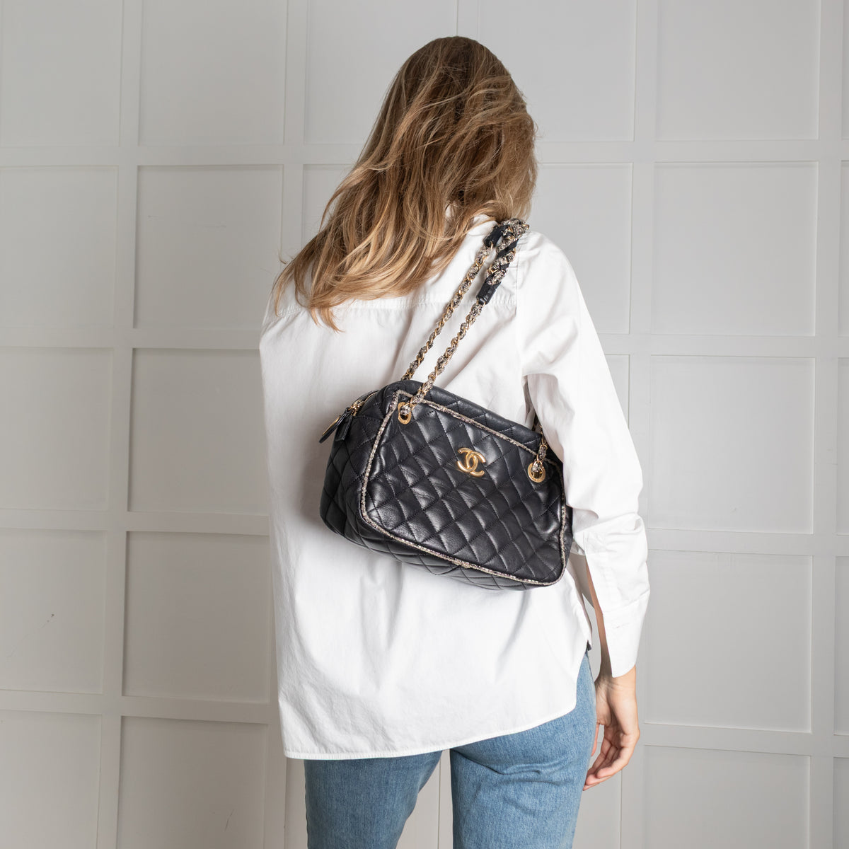 Chanel Black Quilted Lambskin Shoulder Bag