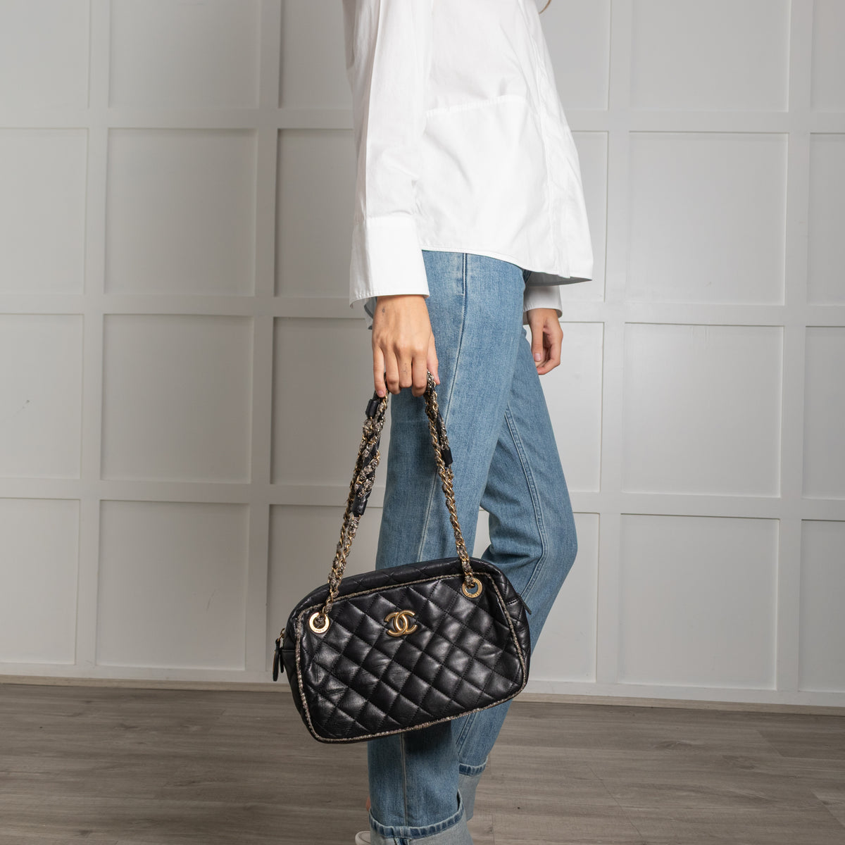 Chanel Black Quilted Lambskin Shoulder Bag