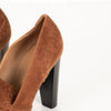 Hermes Tan Suede Round Toe Heeled Shoes