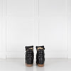 Isabel Marant Etoile Bekett Black Leather Wedge Trainers Plus Spare Laces