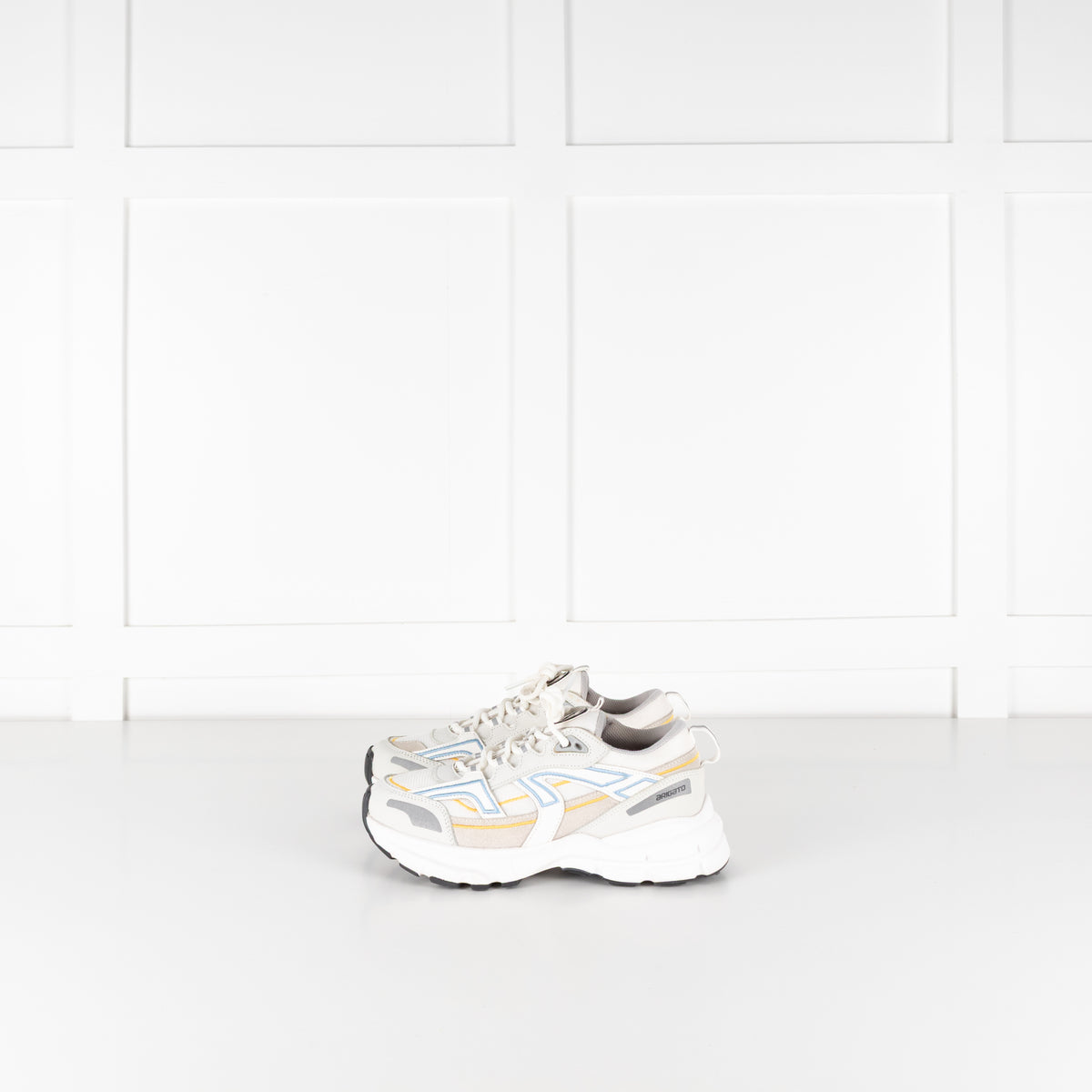 Axel Arigato Marathon R-Trail Sneakers White With Blue & Yellow Detail