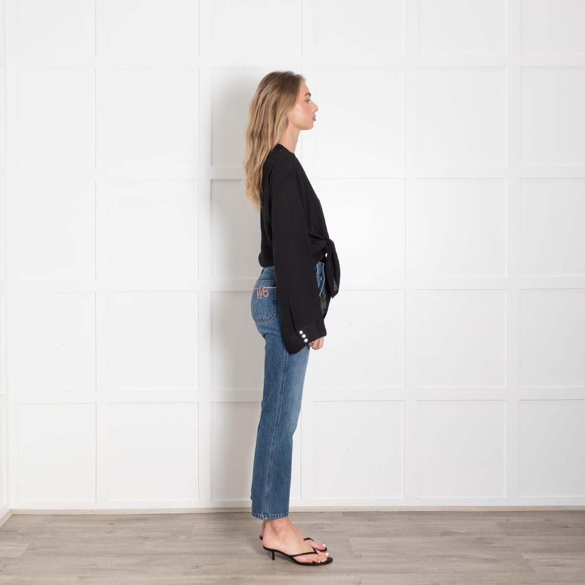 Monday Away That Day Black Waterfall Cardigan
