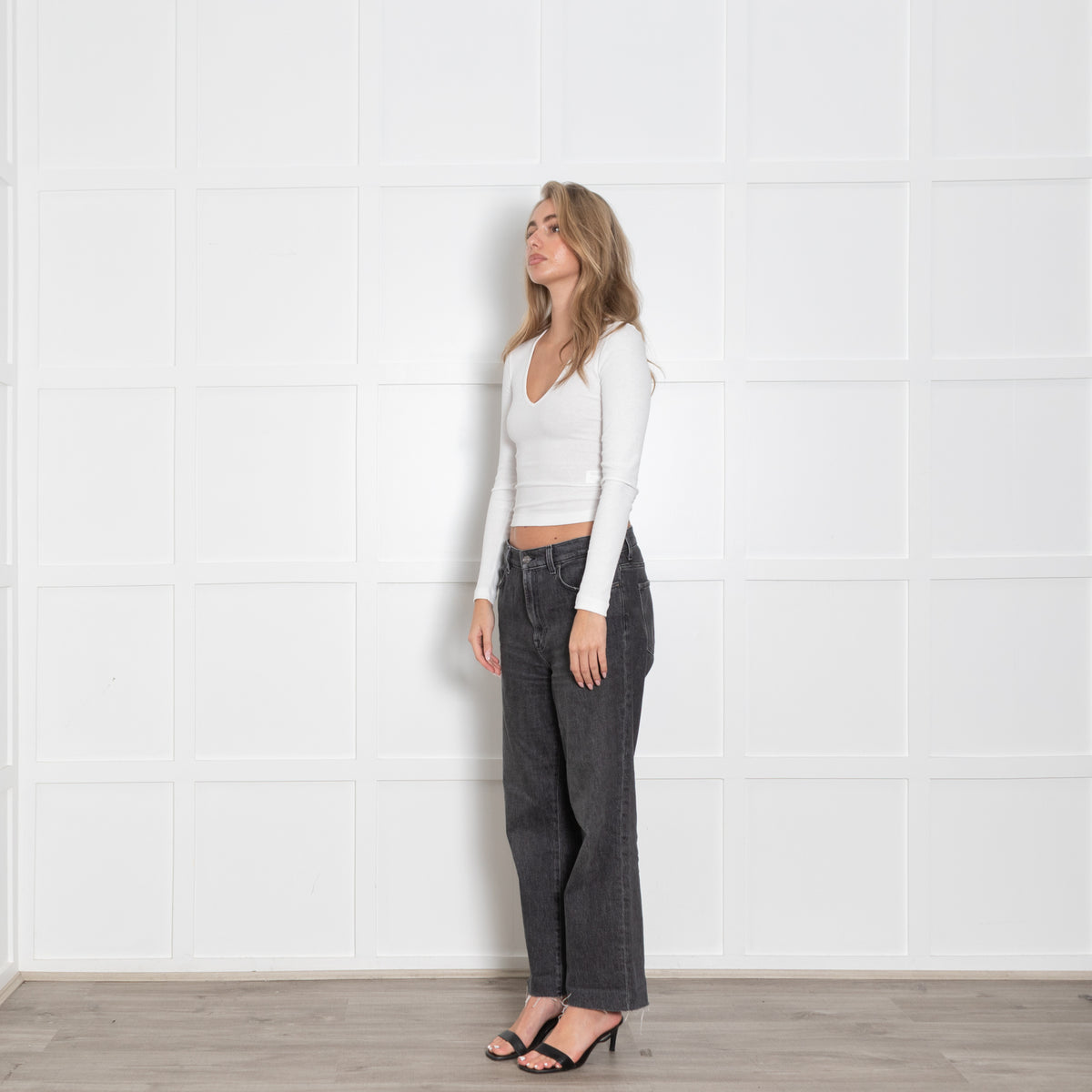 For All Mankind Grey Denim Boyfriend Jeans