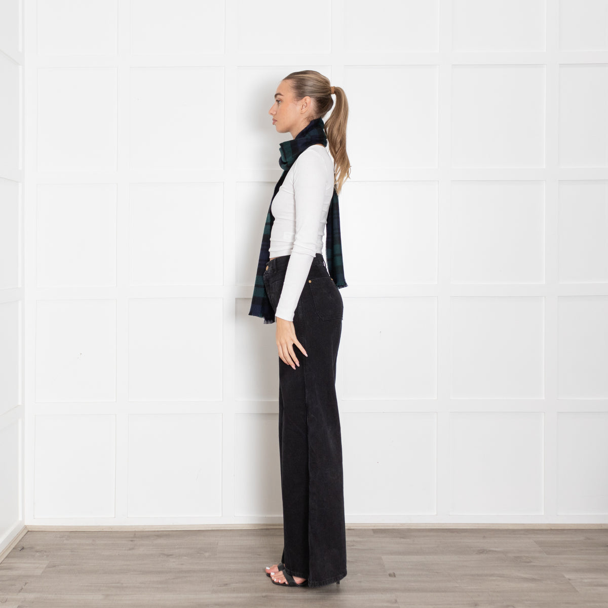 Johnstons of Elgin Black Watch Wool Scarf