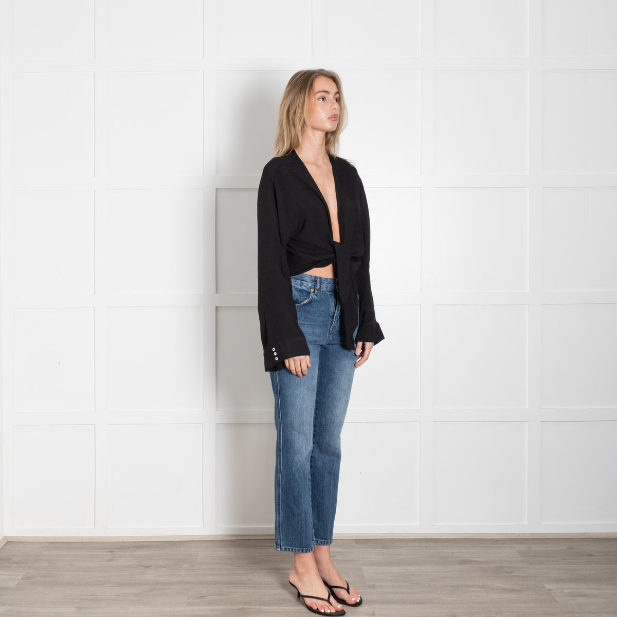 Monday Away That Day Black Waterfall Cardigan