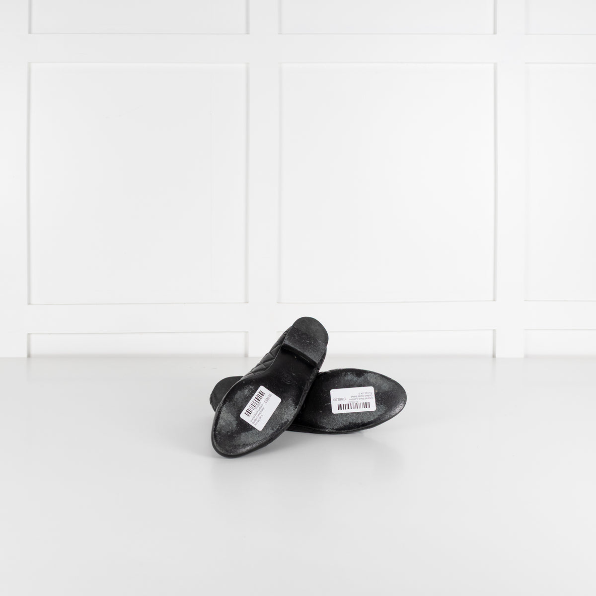Chanel Black Calfskin Quilted Detail Ballet Pumps